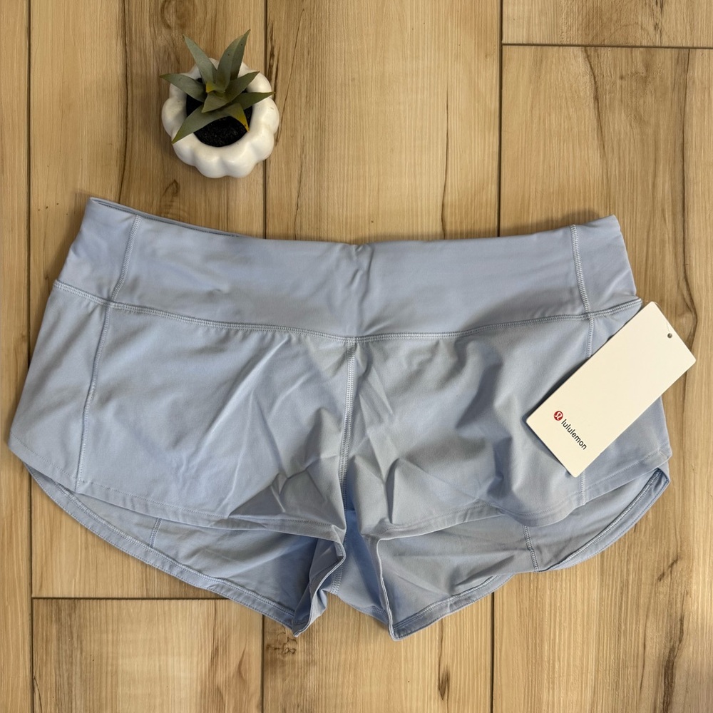 Lululemon Speed Up LR Shorts NWT Blue Linen Size 8 & 10 - Picture 3 of 10